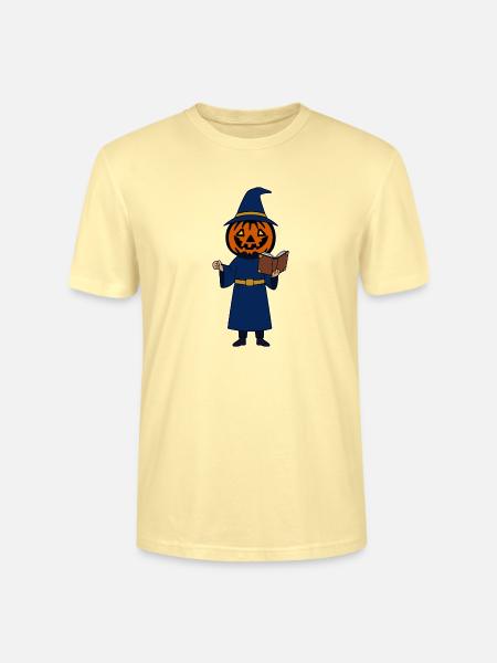 Kürbis-Hexe gruselig Magie - Stanley/Stella Unisex Bio-T-Shirt CRAFTER - Creme
