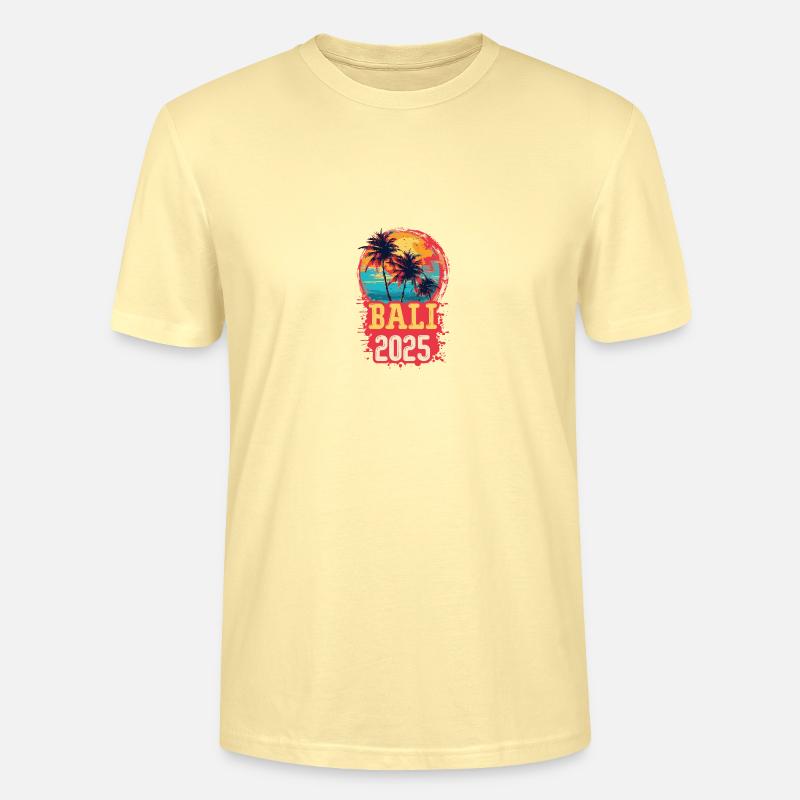 Palmiers de Bali 2025 - T-shirt bio CRAFTER Stanley Stella Unisexe - crème