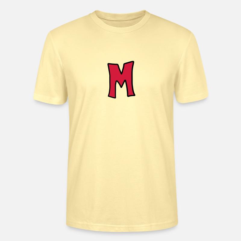 Buchstabe M Comic Cartoon - Stanley/Stella Unisex Bio-T-Shirt CRAFTER - Creme