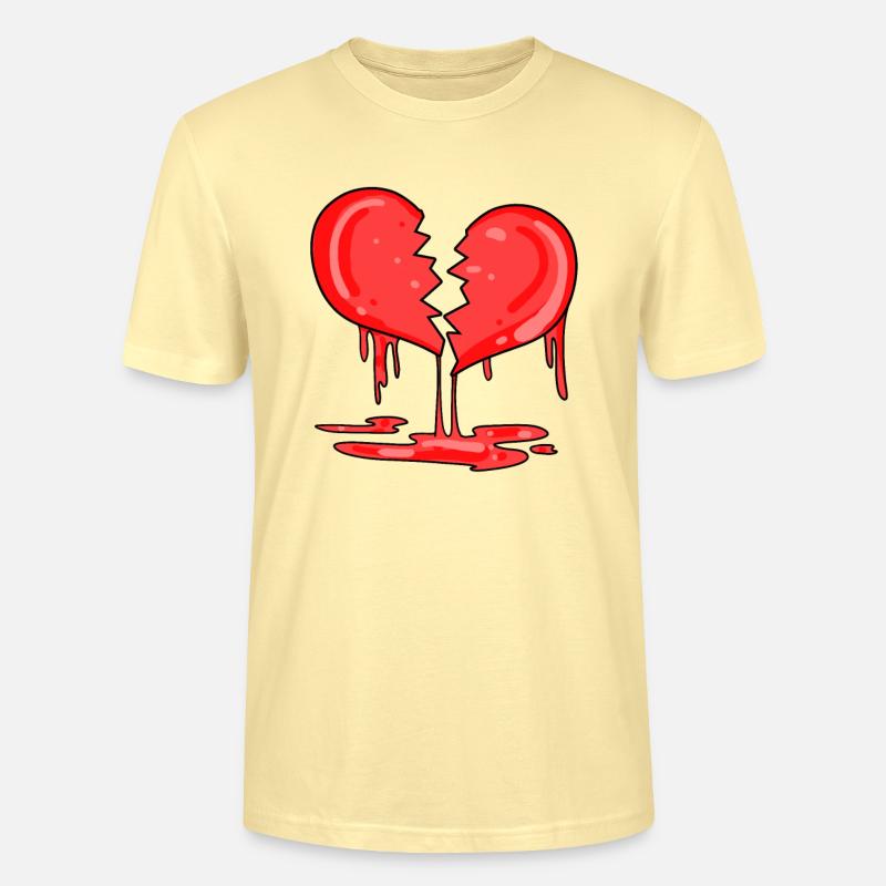 Broken heart - Stanley/Stella CRAFTER Unisex Organic T-Shirt - cream