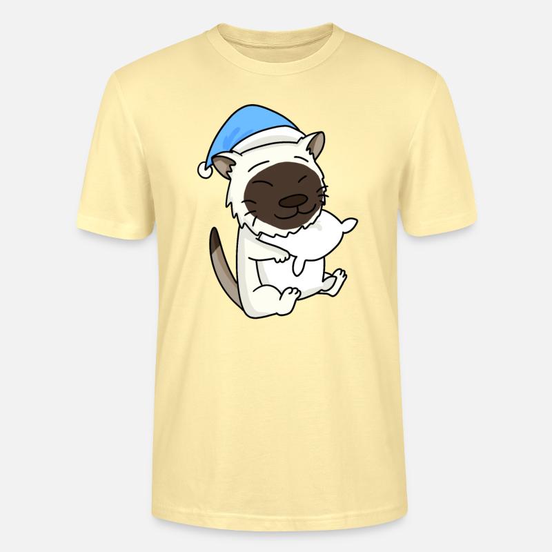 Chat race de chat Birmanie - T-shirt bio CRAFTER Stanley Stella Unisexe - crème