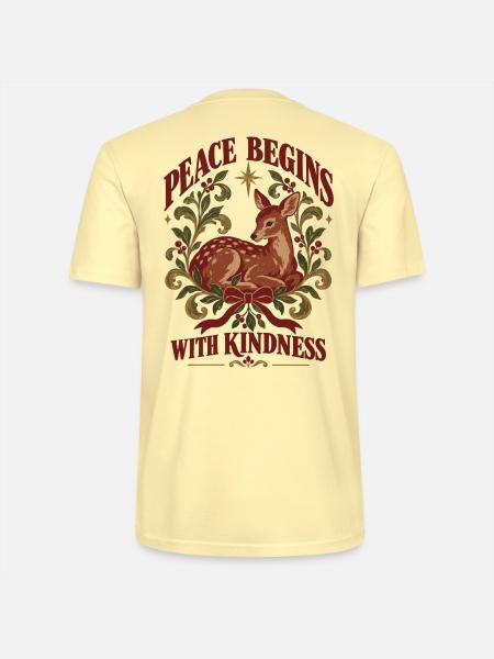 Peace Begins With Kindness - Stanley/Stella Unisex Bio-T-Shirt CRAFTER - Creme