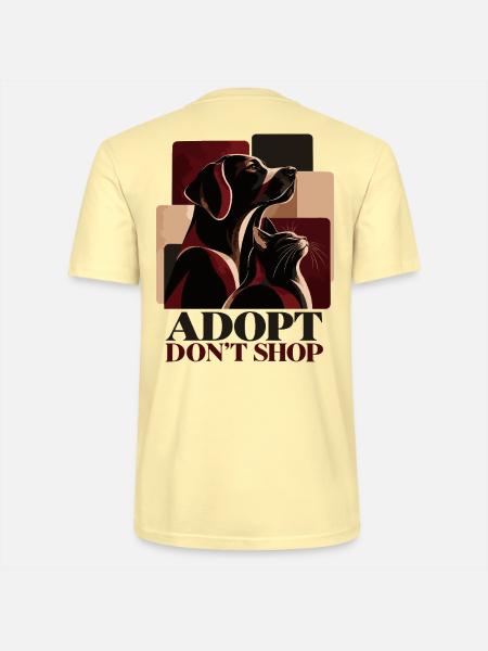Adopt Don’t Shop Dog & Cat - Stanley/Stella Unisex Bio-T-Shirt CRAFTER - Creme