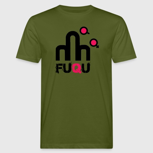 T-shirt FUQU logo colore nero - T-shirt ecologica da uomo