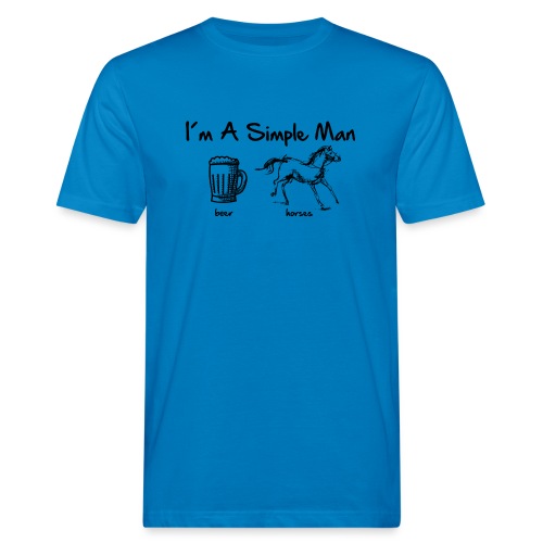 Vorschau: simple man pferd - Männer Bio-T-Shirt