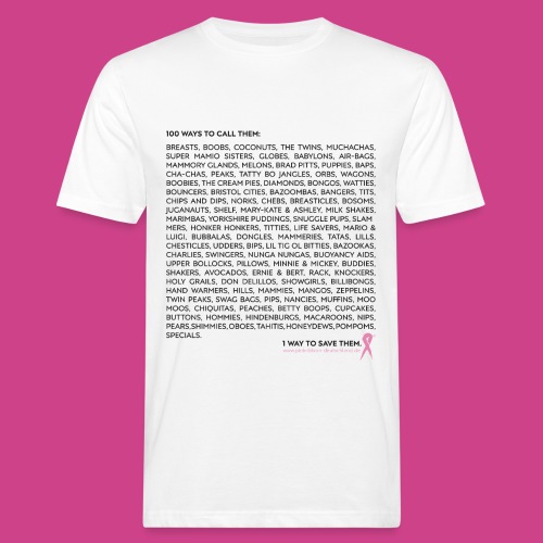 Pink Ribbon 100 ways to call them - Männer Bio-T-Shirt