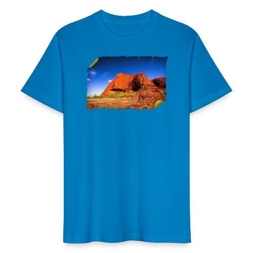 Australien: Roter Felsen auf Schatzkarte - Männer Bio-T-Shirt