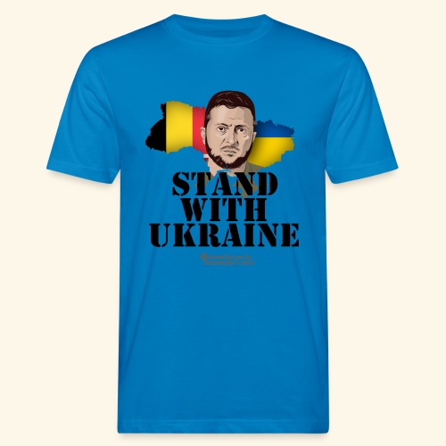 Ukraine Belgien Stand with Ukraine - Männer Bio-T-Shirt