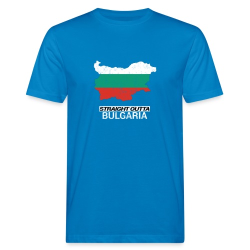 Straight Outta Bulgaria country map - Men's Organic T-Shirt