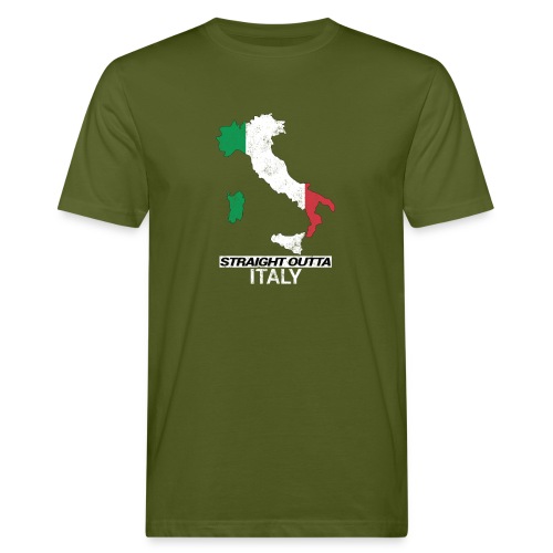 Straight Outta Italy (Italia) country map flag - Men's Organic T-Shirt