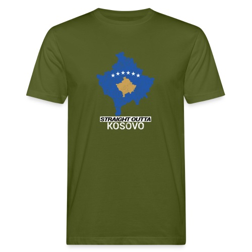 Straight Outta Kosovo country map - Men's Organic T-Shirt