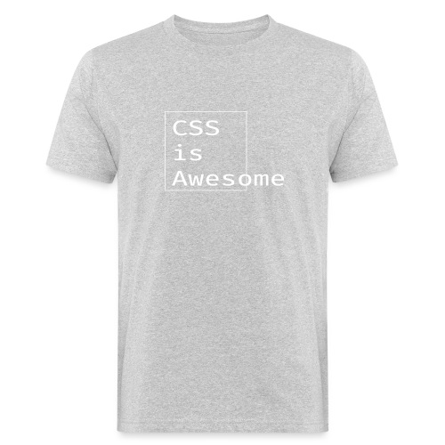 cssawesome - white - Mannen Bio-T-shirt