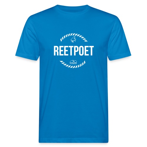 ReetPoet | Logo Weiß - Männer Bio-T-Shirt
