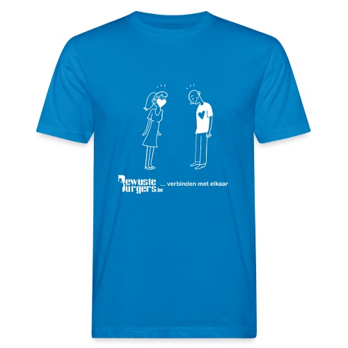 Verbinden (wit 1) - Mannen Bio-T-shirt
