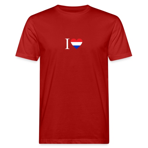 Ik hou van Nederland | Hart met rood wit blauw - Mannen Bio-T-shirt
