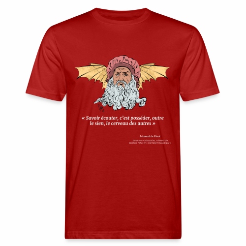 Léonard de Vinci, inventeur de génie - T-shirt bio Homme