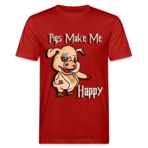 Oh my God pigs maakt mij blij - Mannen Bio-T-shirt