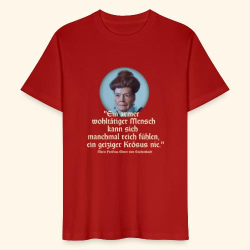 Sprüche T-Shirt Design Zitat über Geiz - Männer Bio-T-Shirt