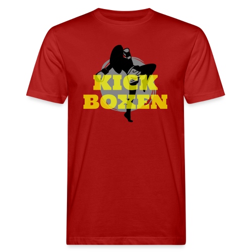 Kickboxen gelb-schwarz - Männer Bio-T-Shirt