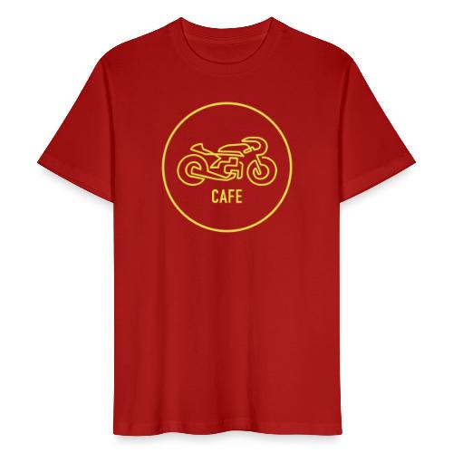 »One Line« Motorcycle - »CAFE« - Männer Bio-T-Shirt