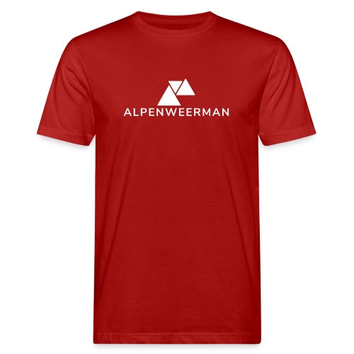 logo alpenweerman wit - Mannen Bio-T-shirt