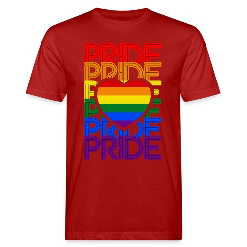 Pride Love Rainbow Heart - Männer Bio-T-Shirt
