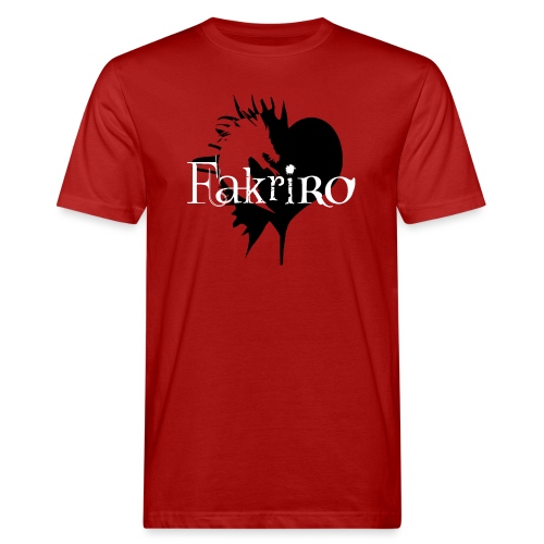 Fakriro Logo sw mit Herz - Männer Bio-T-Shirt