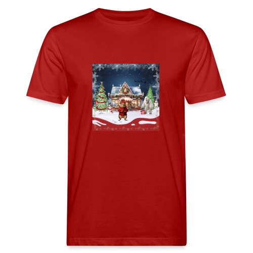 Verrücktes Weihnachtscafé - Männer Bio-T-Shirt