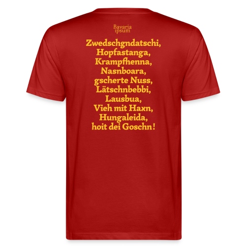 Bayrische Schimpfwörter Nr.3 - Männer Bio-T-Shirt