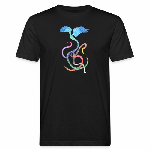 Gracious - Vogel-Regenbogen Himmel Tinte - Männer Bio-T-Shirt