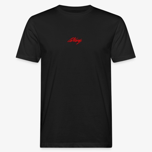 Cal Wardy Signature - Black T-Shirt - Red Font - Men's Organic T-Shirt