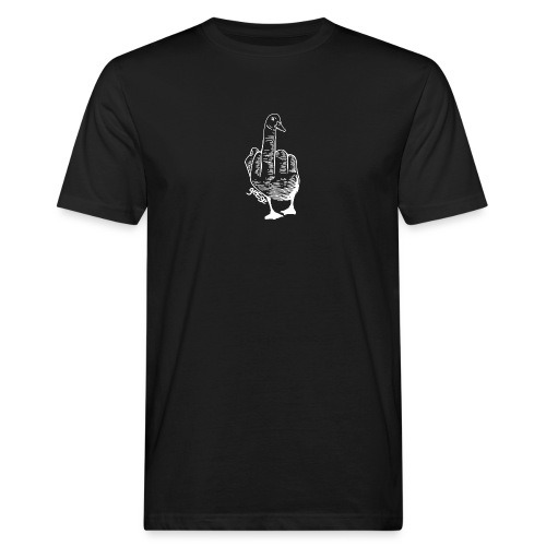 Etched Goose on Black - Men's Organic T-Shirt