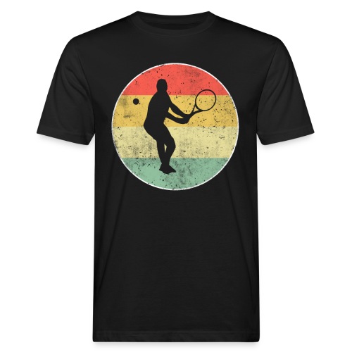 Tennis Tennisspieler Retro - Männer Bio-T-Shirt