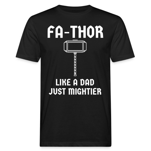 Fa Thor Hammer Vatertag Papa Geschenk - Männer Bio-T-Shirt