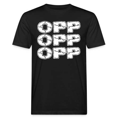 OPP Logo White - Miesten luonnonmukainen t-paita