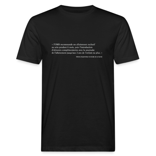 Allaitement OMS - T-shirt bio Homme
