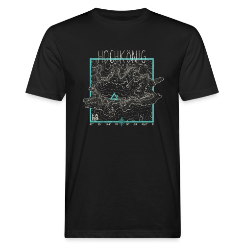 Hochkoenig Contour Lines - Square - Men's Organic T-Shirt