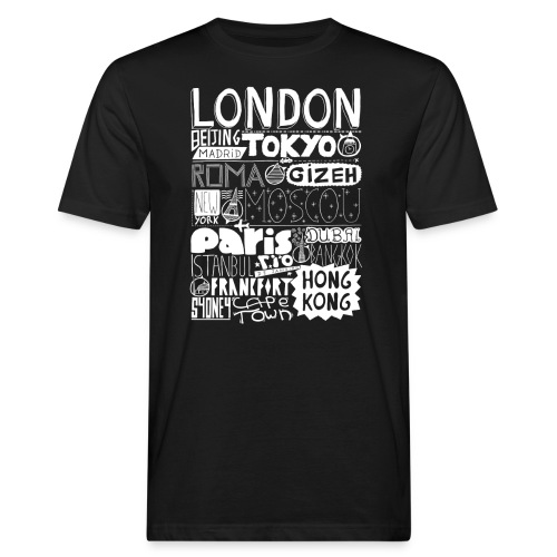 Villes du monde - blanc - T-shirt bio Homme