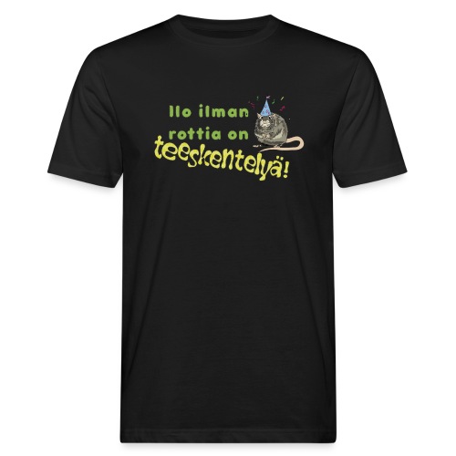 Ilo ilman rottia - kuvallinen - Miesten luonnonmukainen t-paita