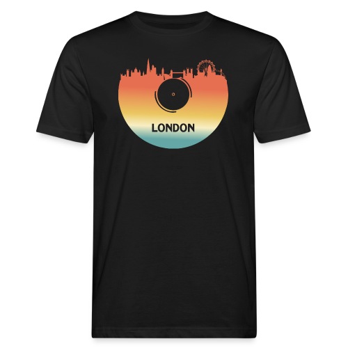 London Skyline Vinyl Schallplatte London Souvenir - Männer Bio-T-Shirt