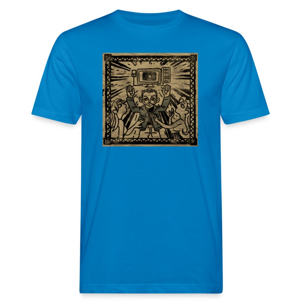 Fresque - T-shirt bio Homme bleu paon