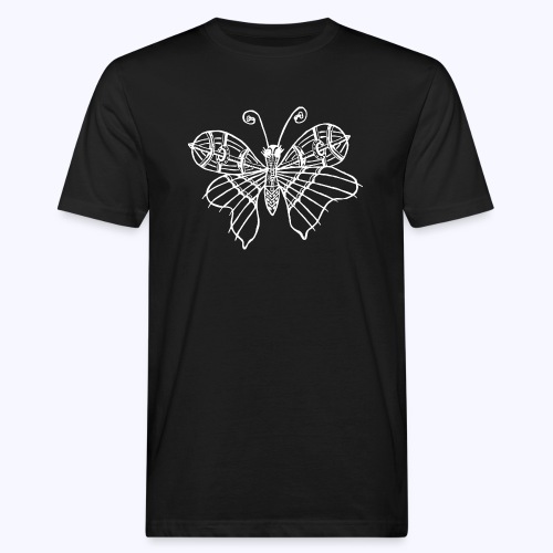Schmetterling weiss - Männer Bio-T-Shirt