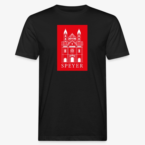 Speyer - Dom - Red - Classic Font - Männer Bio-T-Shirt