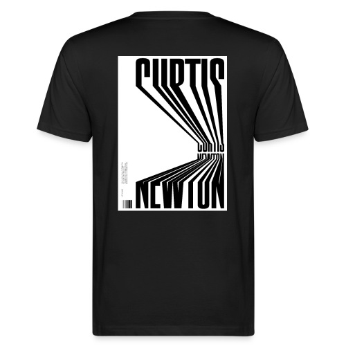 Curtis Newton black&white 3D [white] - Männer Bio-T-Shirt