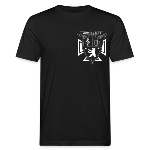 voomatics weiß auf schwarzwappen - Männer Bio-T-Shirt