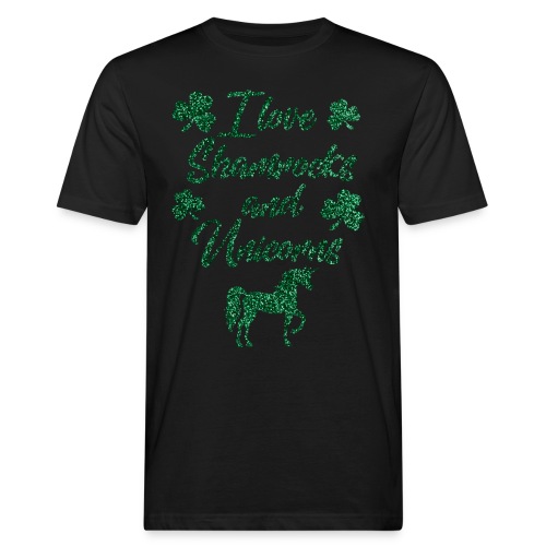 Kleeblatt Einhorn St. Patricks Day - Männer Bio-T-Shirt