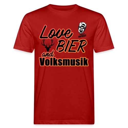 LoveBierVolksmusik - Männer Bio-T-Shirt