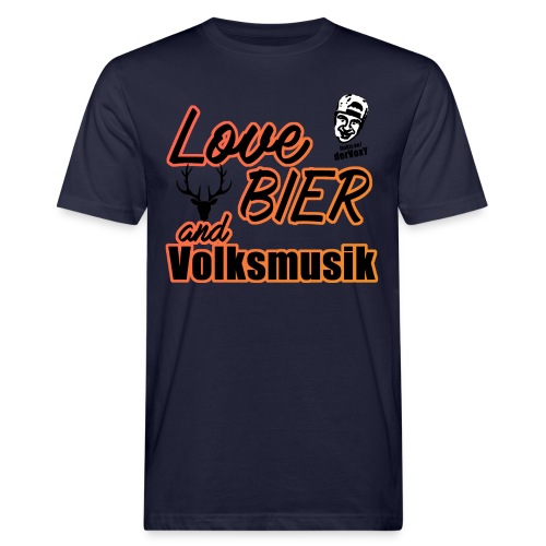 LoveBierVolksmusik - Männer Bio-T-Shirt