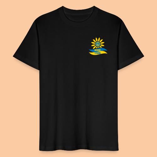 Peace sign in the flower and strength for Ukraine - Men's Organic T-Shirt
