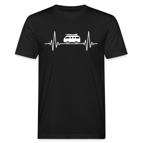 Herzschlag Camping & witziger EKG Frequenz Camper - Männer Bio-T-Shirt